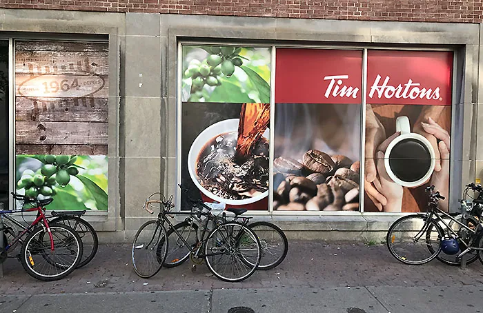 Tim Hortons windows graphics